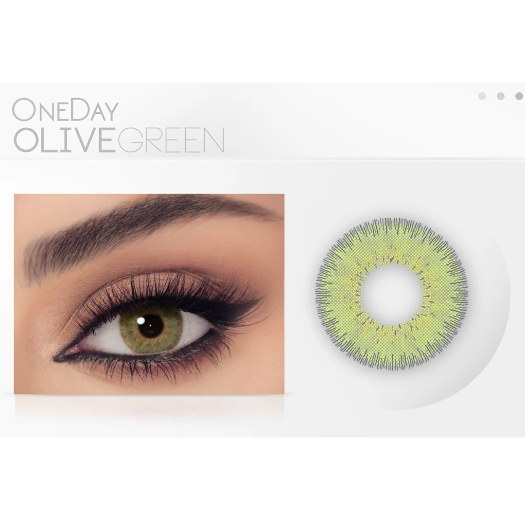 Celena Olive Green One Day Lenses in KSA
