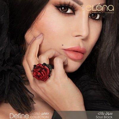 Celena Define Collection Contact Lens - Soul Black