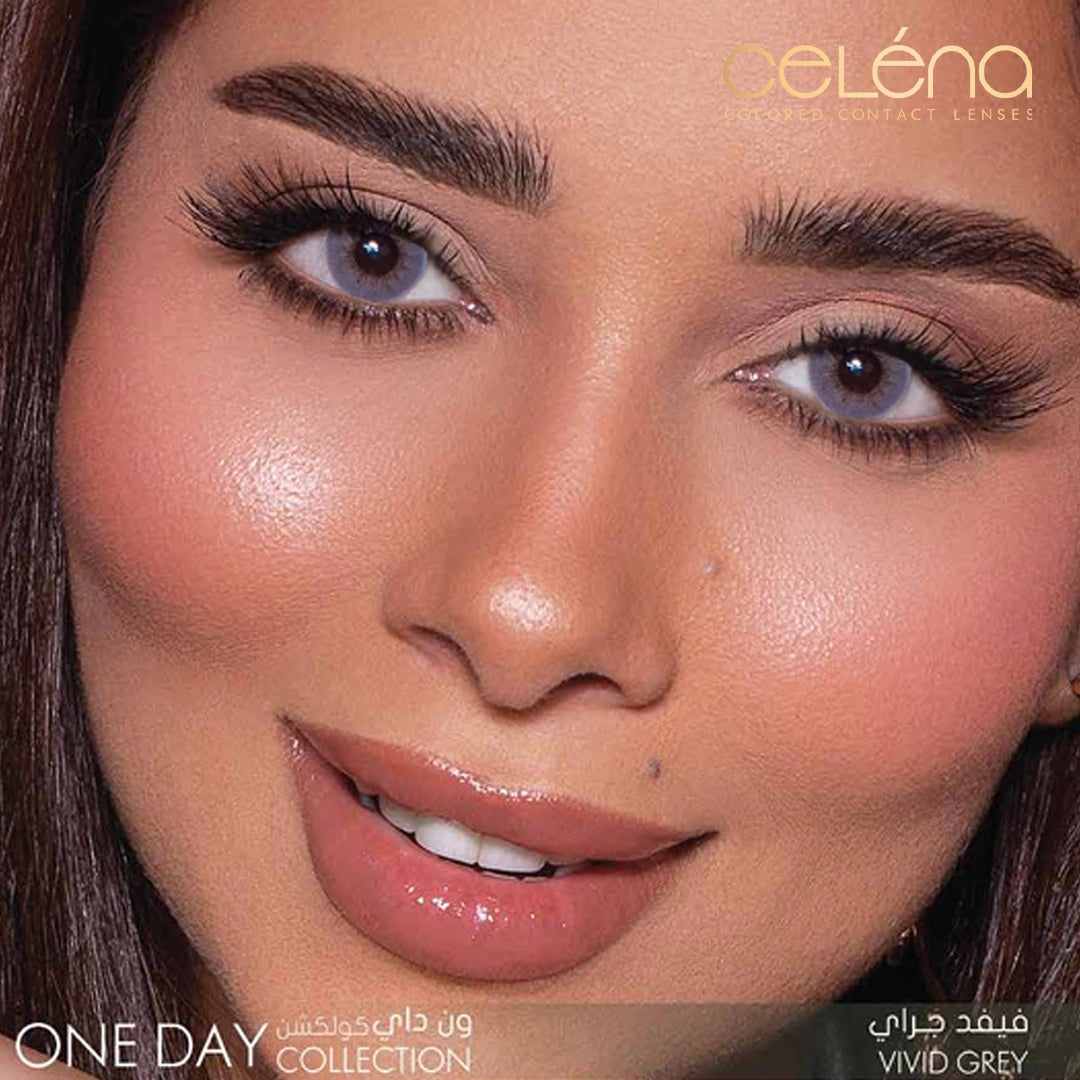 Celena One Day Collection Contact Lens - Vivid Grey