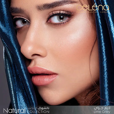 Celena Natural Collection Contact Lens - Lime Grey